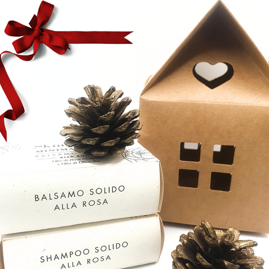 Mini Box Christmas Edition | Shampoo Solido e Balsamo Solido alla rosa